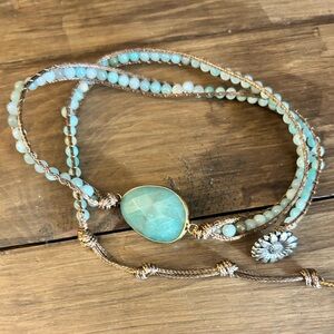 Elegant Turquoise Beaded Wrap Bracelet